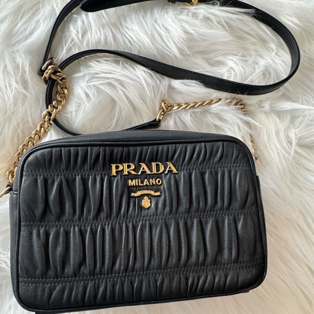 Prada Black Quilted Leather Crossbody Bag